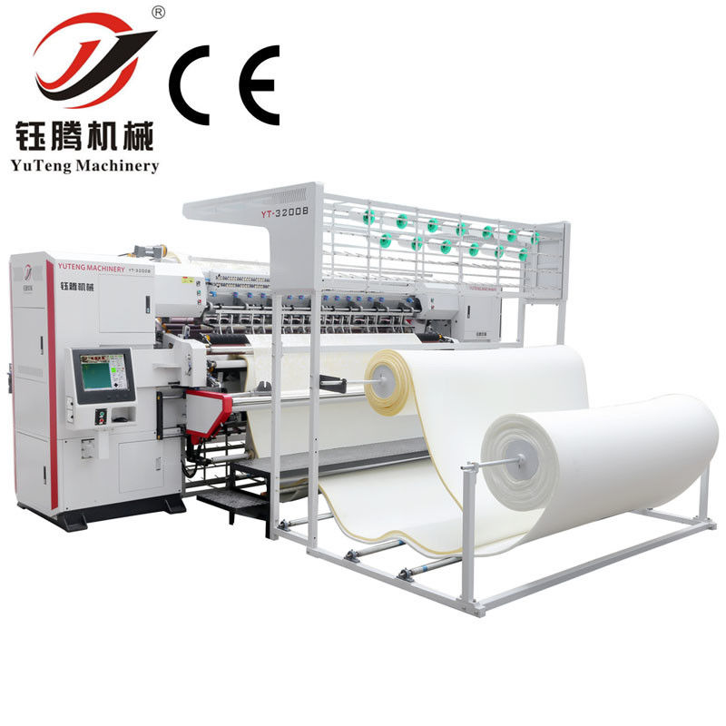 Yüksek Hızlı 2450mm Geniş 100-1200r/min 80MM Max dikiş kalınlığı ile yatak yapımı için Multi Needle Quilting Machine